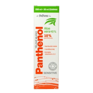 Panthenol tělové mléko aloe vera 40% , pantenolu 10%, 230ml | MedPharma