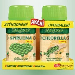 Chlorella a Spirulina 500mg 90 tab | Vitaharmony