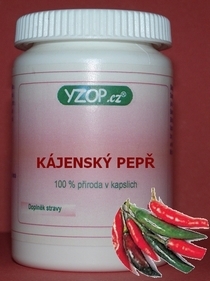 KAJENSKÝ PEPŘ - 50 kapslí | YZOP