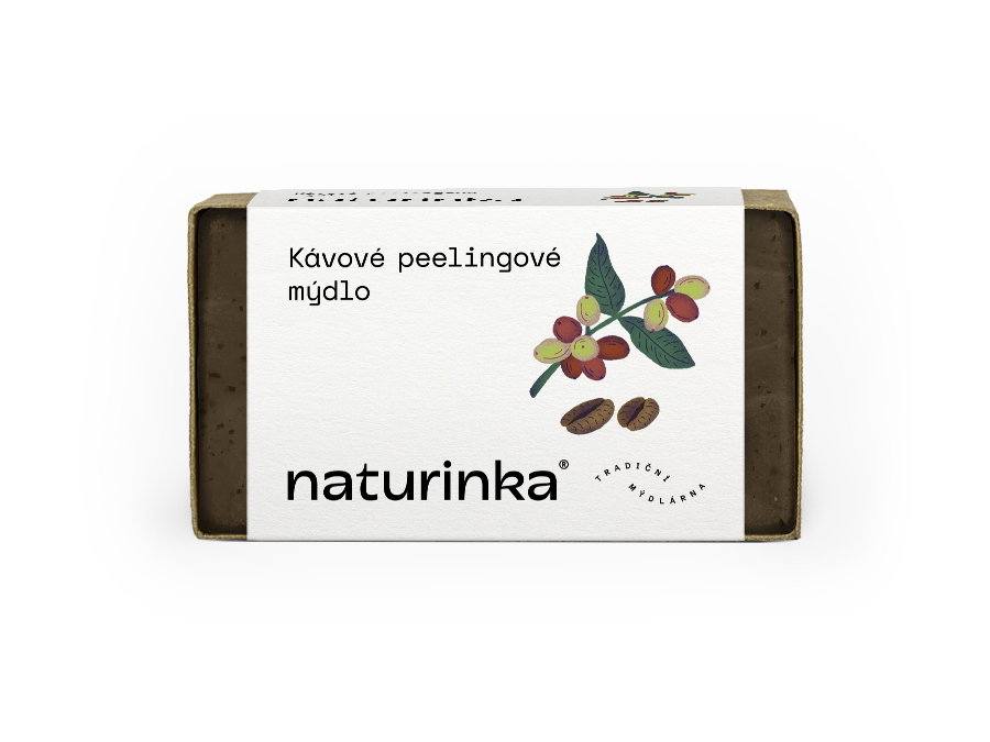 Kávové peelingové mýdlo normal 110g | NATURINKA