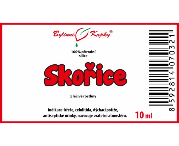 Skořice 100% přírodní silice - esenciální (éterický) olej 10 ml | Bylinné kapky 
