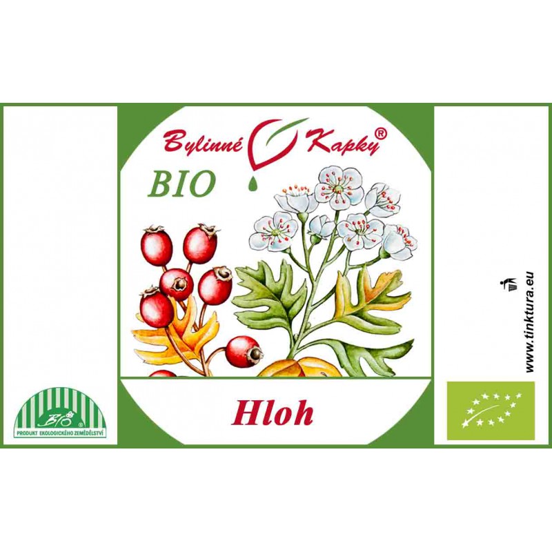 HLOH OBECNÝ list a květ BIO kapky (tinktura) 50ml | Bylinné kapky