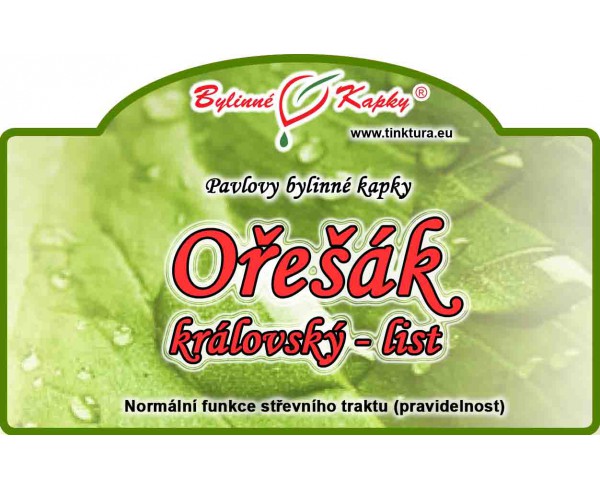 OŘEŠÁK KRÁLOVSKÝ list kapky (tinktura) 50ml | Bylinné kapky