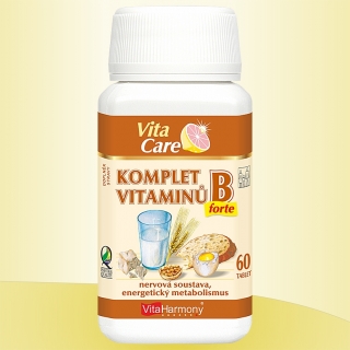 B KOMPLET VITAMÍNŮ B FORTE, 60 tbl. | Vitaharmony