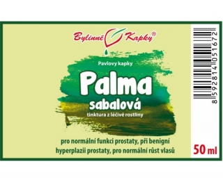 PALMA SABALOVÁ (Serenoa repens) kapky (tinktura) 50 ml | Bylinné kapky