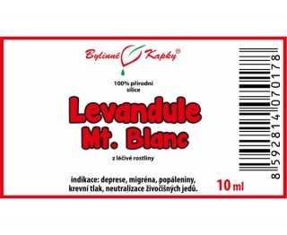 LEVANDULE MT. BLANC 100% přírodní silice - esenciální (éterický) olej 10 ml 