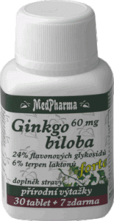 GINKGO BILOBA 60 mg - FORTE - 37 TBL. | MEDPHARMA