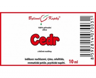 CEDR 100% přírodní silice 10ml | Bylinné kapky 