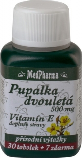 PUPALKA DVOULETÁ 500 MG + VITAMIN E - 37 TOB. | MEDPHARMA