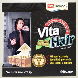VITAHAIR - vlasový stimulátor pro muže, 90 tbl. | Vitaharmony 