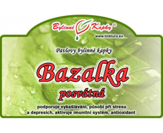 BAZALKA POSVÁTNÁ kapky (tinktura) 50ml | Bylinné kapky