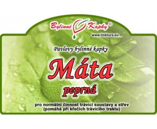 MÁTA PEPRNÁ kapky (tinktura) 50ml | Bylinné kapky